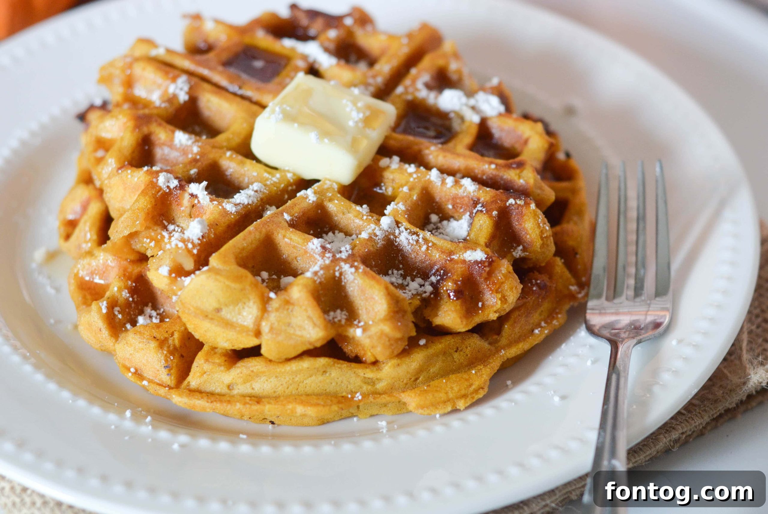 Pumpkin Chocolate Chip Waffles