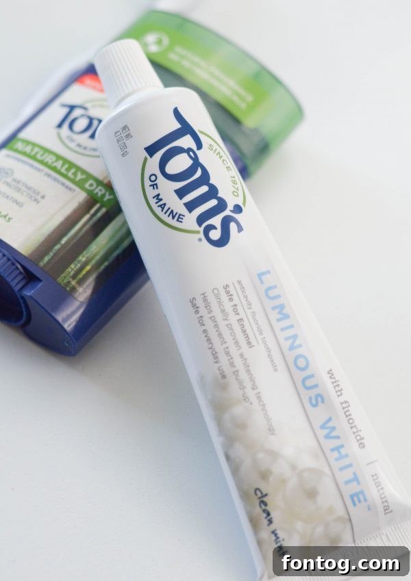 Tom's of Maine Luminous White Toothpaste for a naturally bright smile