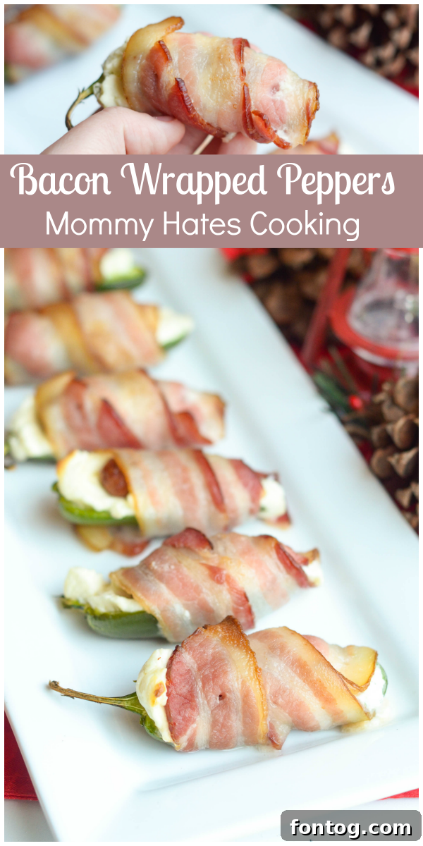 Large Image of Bacon Wrapped Stuffed Peppers on a Platter