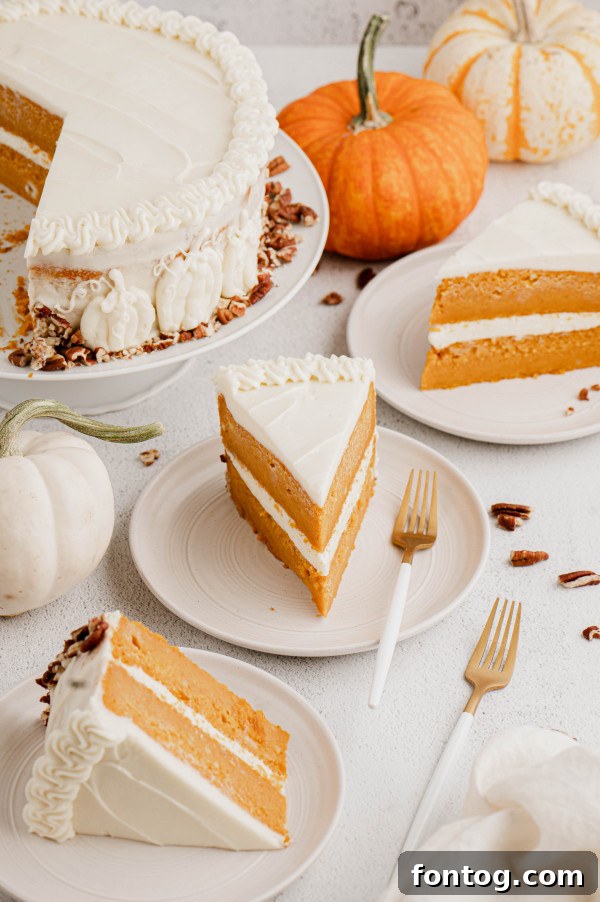 gluten free pumpkin pie cake slices