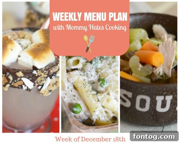 Weekly Menu Plan - Week of December 18th: Delicious and Easy Holiday Meals for a Stress-Free Christmas