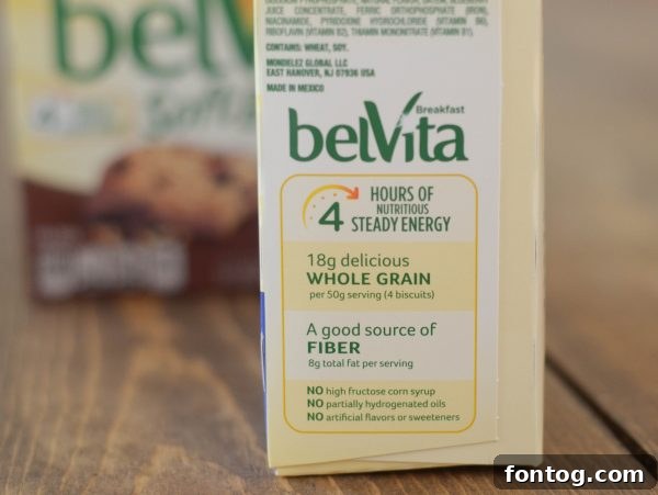 Various belVita Biscuit flavors displayed