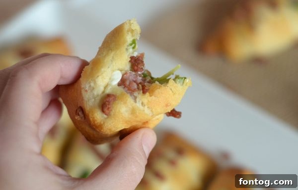 Savory Sausage and Pepper Pastries 5 Serving platter of Sausage Pepper Rolls