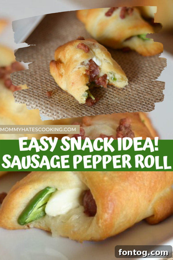 Savory Sausage and Pepper Pastries 10 SAUSAGE PEPPER ROLL - Final dish