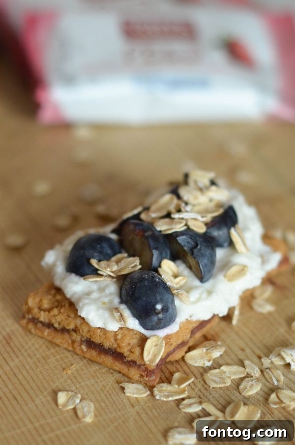 Delicious Fruit Topped Strawberry and Peanut Butter Bars, a healthy breakfast or snack option