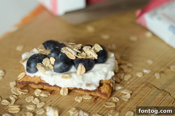 Fueling up with a nutritious fruit-topped Van's bar after a workout