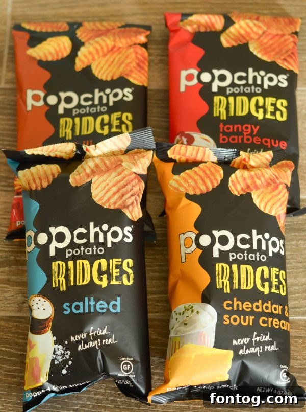 Crunch Time Victory: PopChips on Game Day! 2 PopChips Ridges - Perfect for Game Day snacks, a healthier alternative to fried chips