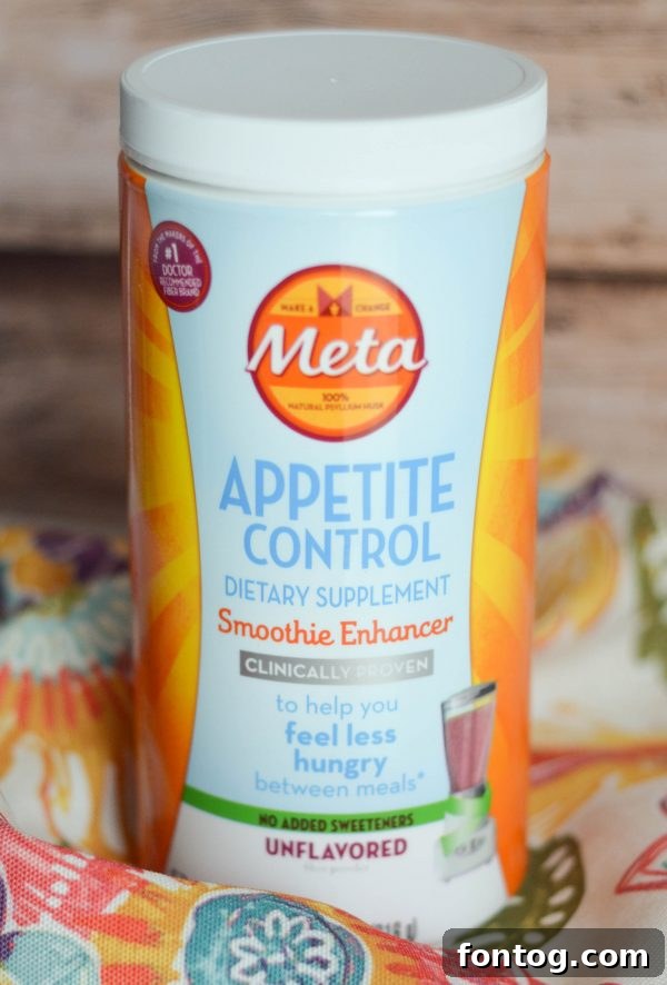 Meta Appetite Control ile enerji veren Berry Portakal Muz Smoothie