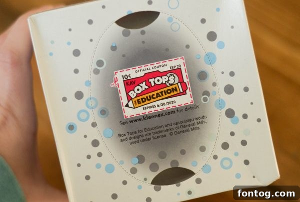 Kleenex Anti-Viral tissues in use, demonstrating hygienic practice