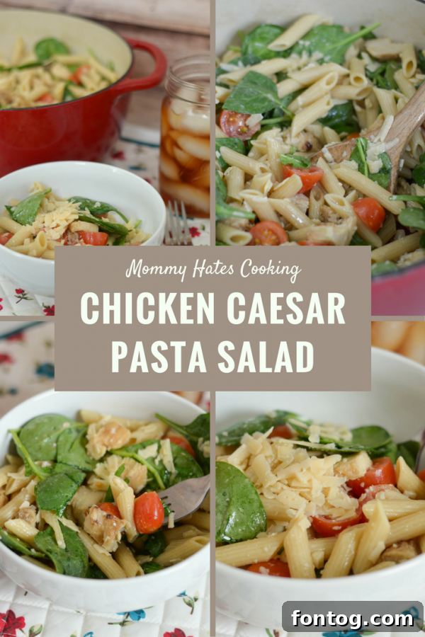 Chicken Caesar Pasta Salad #BarillaPlus AD