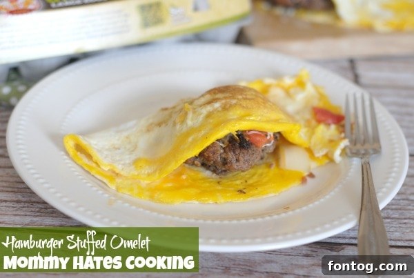 Hearty Hamburger Stuffed Omelet recipe