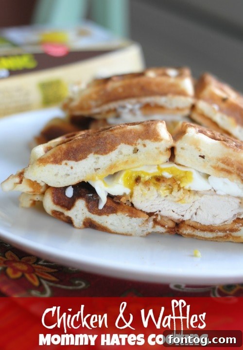 Savory Chicken & Waffle Egg Sandwich recipe