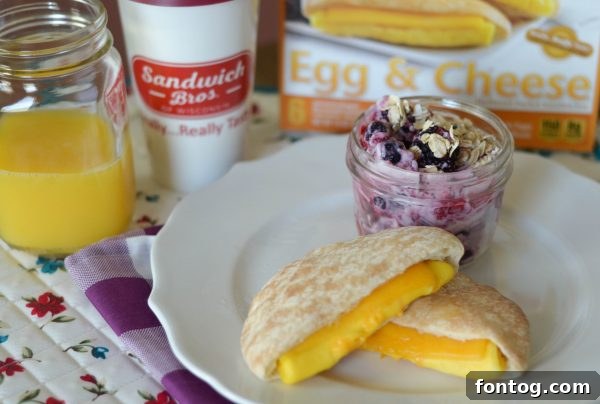 Quick Breakfast Solution: Egg & Cheese and Fruit