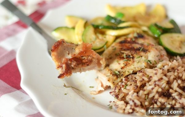 Honey Mustard Chicken cooking on an indoor grill pan