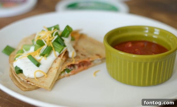 French Onion Chicken Melt Quesadillas 10 Close-up of crispy French Onion Cheesy Chicken Quesadillas