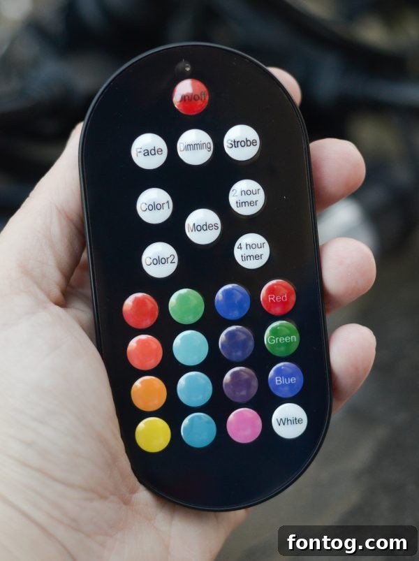 Family enjoying a summer evening on a brightly lit patio with cafe lights