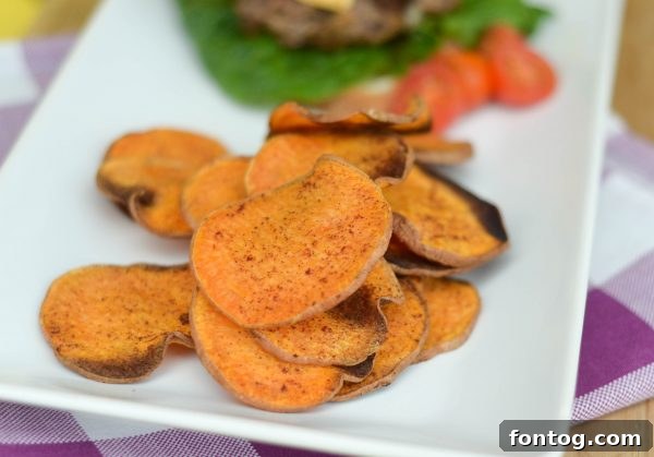 Sweet Potato Chips - Perfect Burger Side