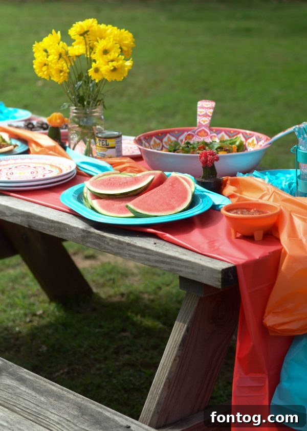 How to Host a Backyard Fiesta + Grilled Taco Flatbread #31DaysWithRotel AD