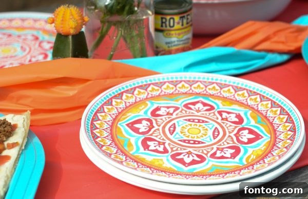 How to Host a Backyard Fiesta + Grilled Taco Flatbread #31DaysWithRotel AD