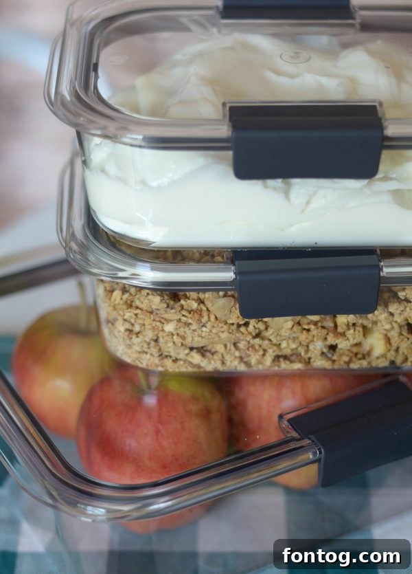 Vanilla Apple Parfaits layered in Rubbermaid BRILLIANCE containers
