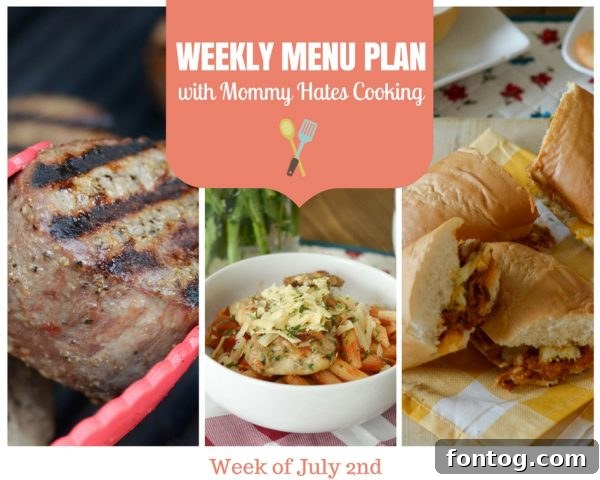 Weekly Menu Plan for July 2nd: Summer Family Dinners, 4th of July BBQ Ideas, and Easy Weeknight Meals