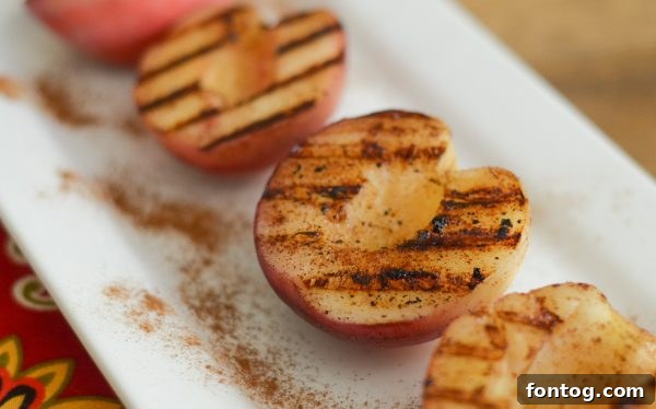 Flame-Kissed Peaches with Cinnamon Butter 3 Grilled Cinnamon Butter Peaches