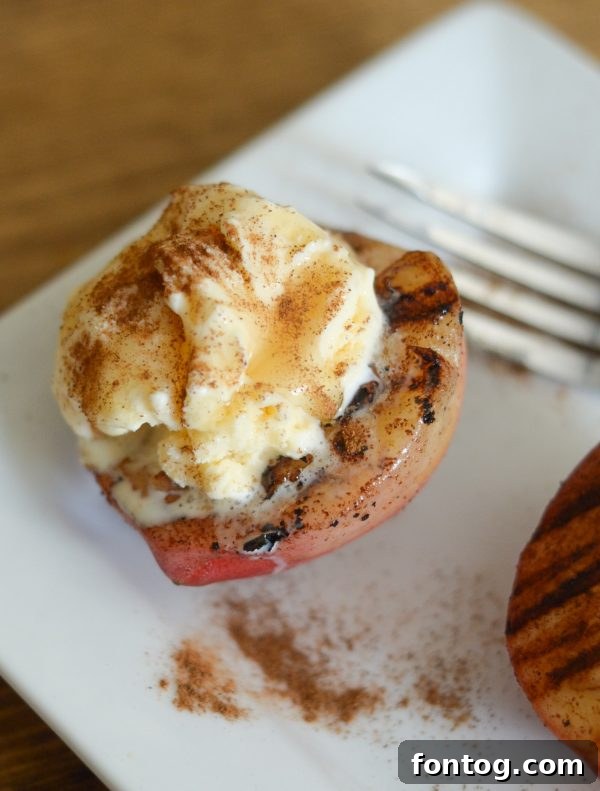 Flame-Kissed Peaches with Cinnamon Butter 4 Grilled Cinnamon Butter Peaches