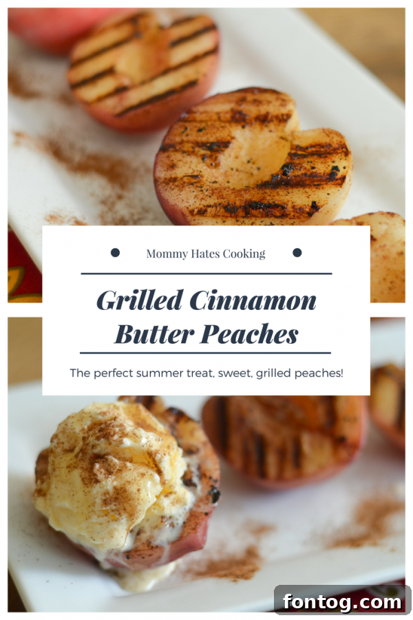 Grilled Cinnamon Butter Peaches