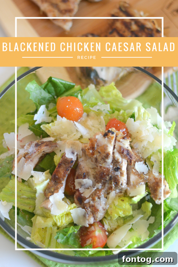 Flavorful Blackened Chicken Caesar Salad for a healthy meal
