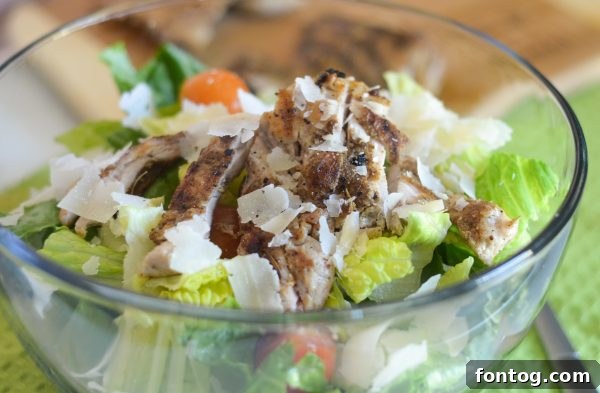 Close-up of perfectly cooked blackened chicken slices