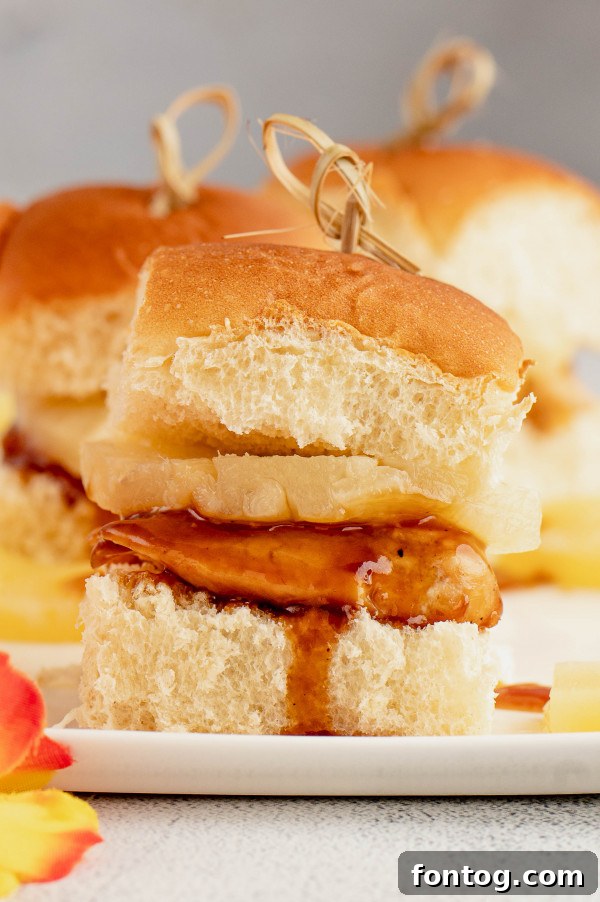 Tropical Chicken Sliders 7 hawaiian chicken sliders