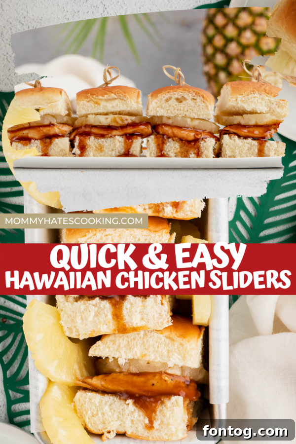 Tropical Chicken Sliders 9 hawaiian chicken sliders