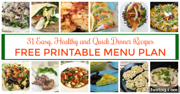 Healthy Meal Plan for August - Horizontal Banner