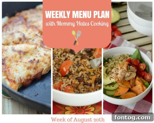 Delicious and Healthy Weekly Menu Plan for Easy Dinners