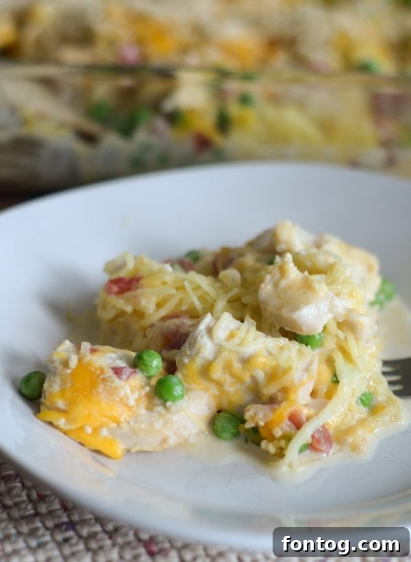 Healthy Chicken Casserole with Spaghetti Squash