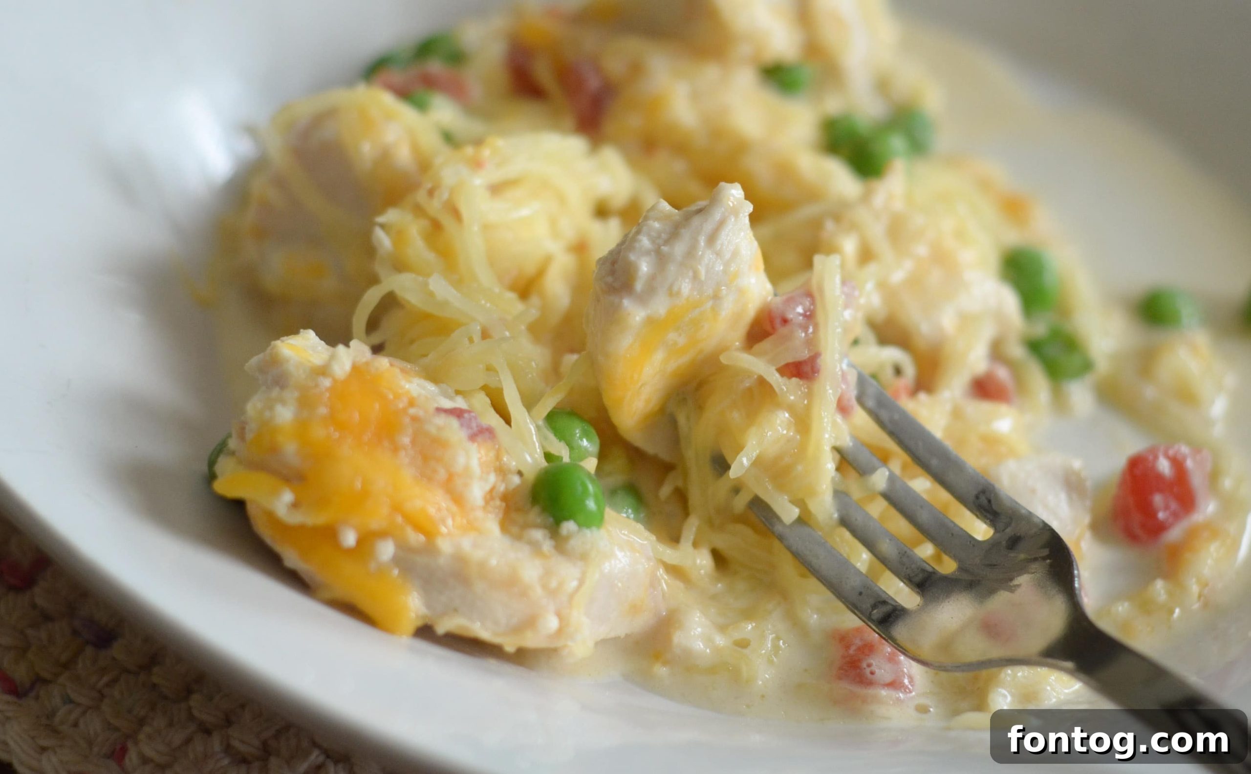 Chicken Spaghetti Bake with Spaghetti Squash