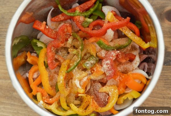 Effortless Instant Pot Chicken Fajitas 3 Instant Pot Chicken Fajitas - close up of chicken and peppers