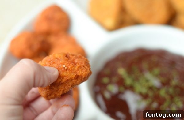 Serving Tyson No Antibiotics Ever Chicken Nuggets with BBQ Sauce
