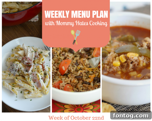 Weekly Family Meal Plan - Easy Dinner Ideas for Busy Households