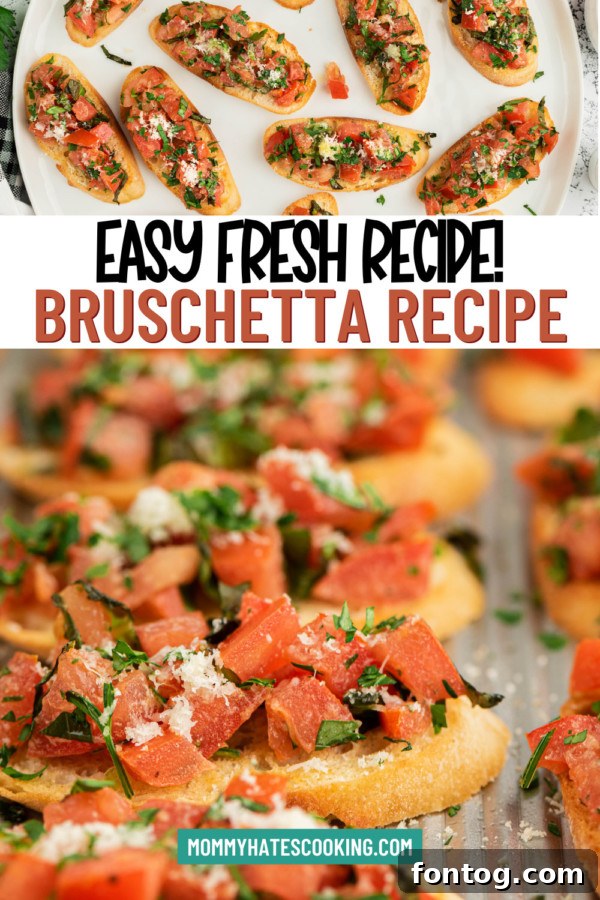 Easy Bruschetta recipe plated beautifully