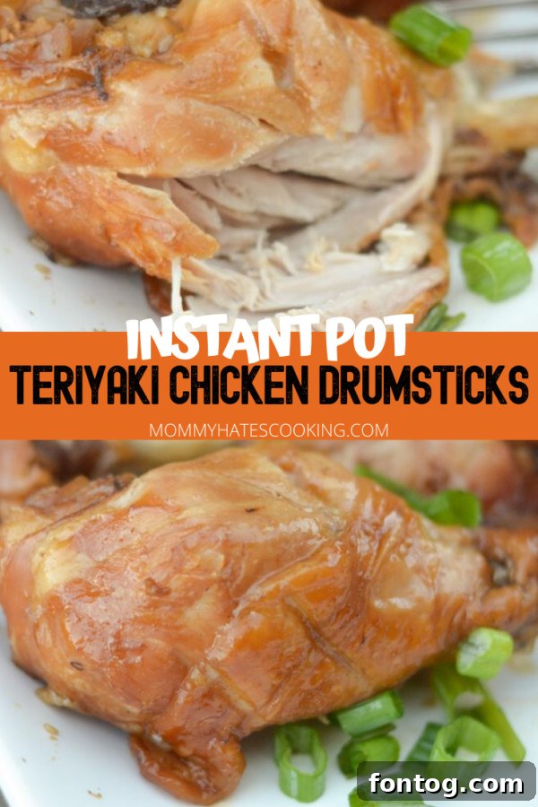 Quick and Easy Gluten Free Teriyaki Chicken Drumsticks for Instant Pot Ninja Foodi 5 Instant Pot Teriyaki Chicken Drumsticks on a plate with rice and green onions.