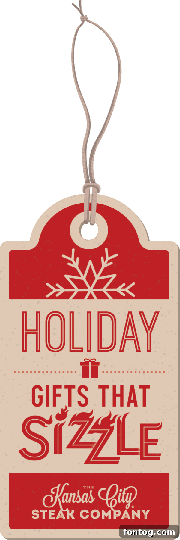 Kansas City Steaks holiday gift tag