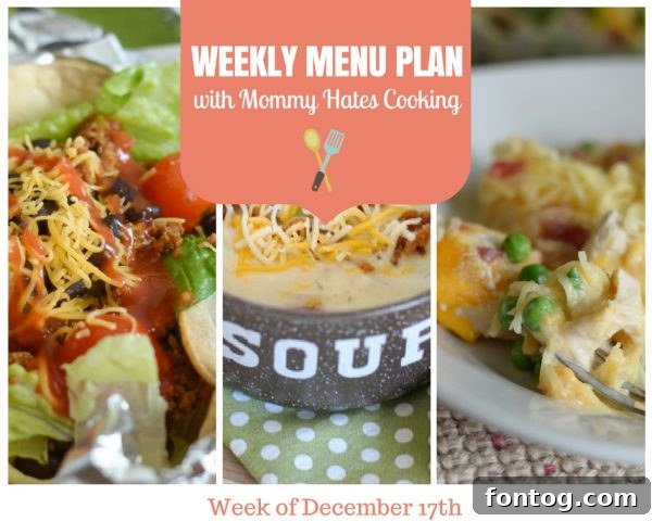 Festive Weekly Meal Plan for the Holiday Season - Easy Recipes for December 17th Week
