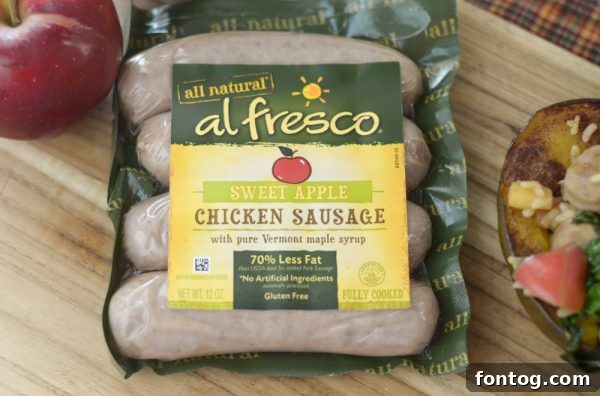 Close-up of Chicken Sausage Stuffed Acorn Squash filling
