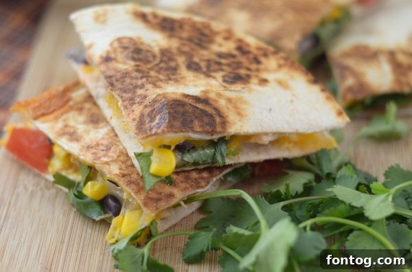 Fiesta Chicken Corn Quesadillas 4 Layering ingredients for Chicken and Corn Salsa Quesadillas
