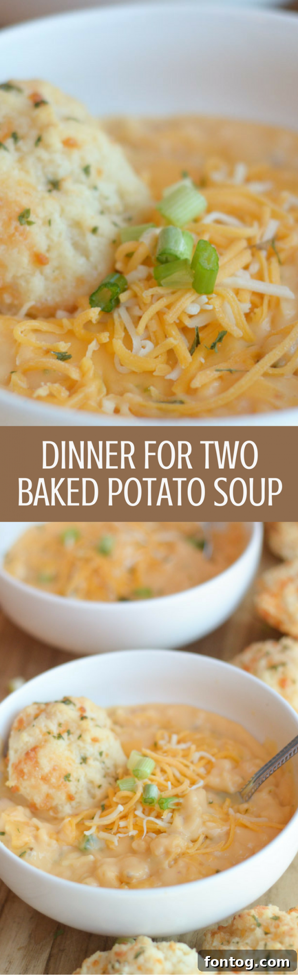 Dinner for Two - Loaded Baked Potato Soup Recipe