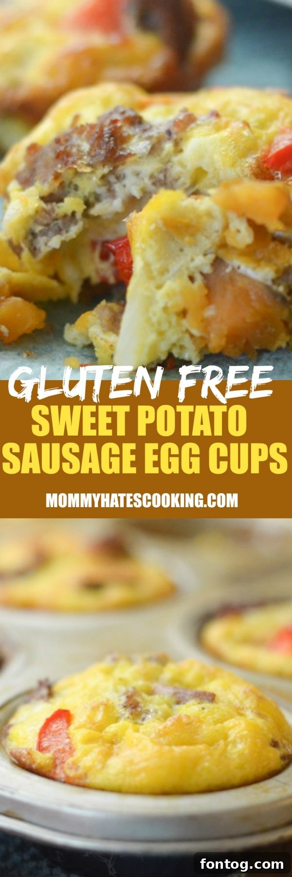 A final shot of Gluten-Free Sweet Potato & Sausage Egg Cups – Mommy Hates Cooking
