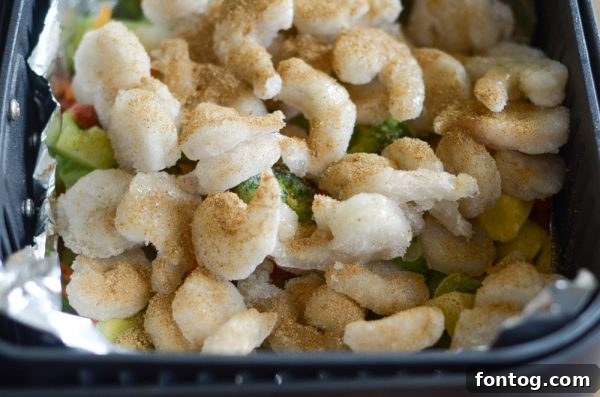 Air Fryer Shrimp and Vegetables