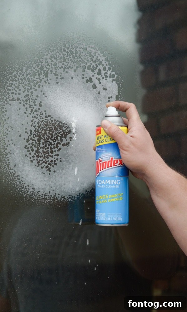 Experience an unbeatable streak-free shine with Windex® Foaming Glass Cleaner. #WindexSparkle #ad