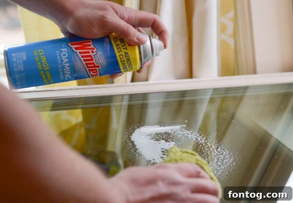 Windex® Foaming Glass Cleaner works wonders on appliances too, leaving no streaks. #WindexSparkle #ad